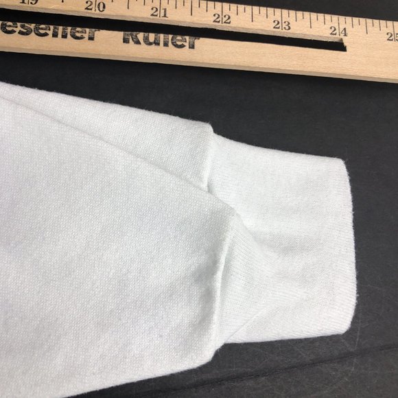 VTG Center Star Fall Sweatshirt Adult Extra Large White Orange Fleece Crewneck - Picture 6 of 11